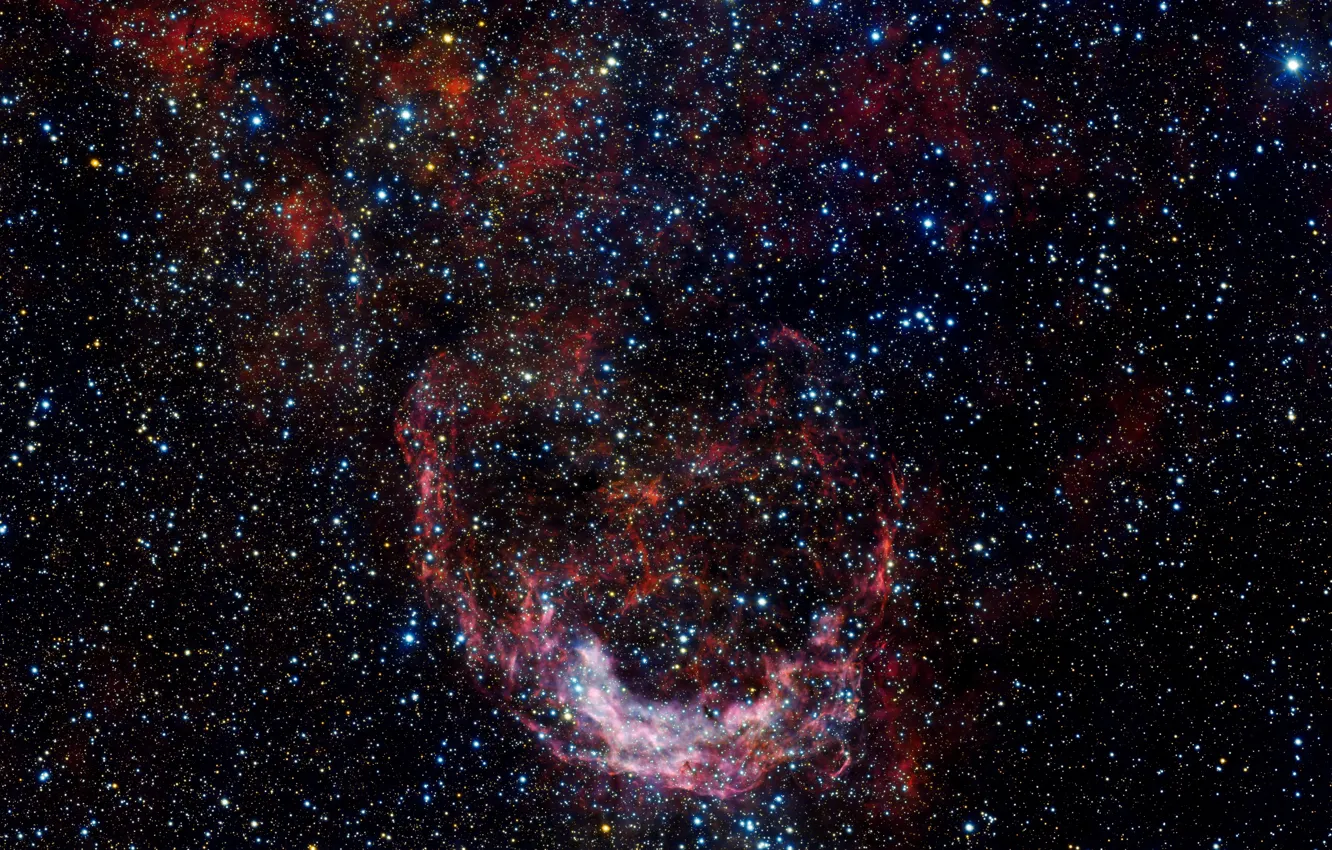Фото обои Carina, Nebula, Constellation Carina, HD 89358, Wolf-Rayet star, NGC 3199, OmegaCAM, H II Region
