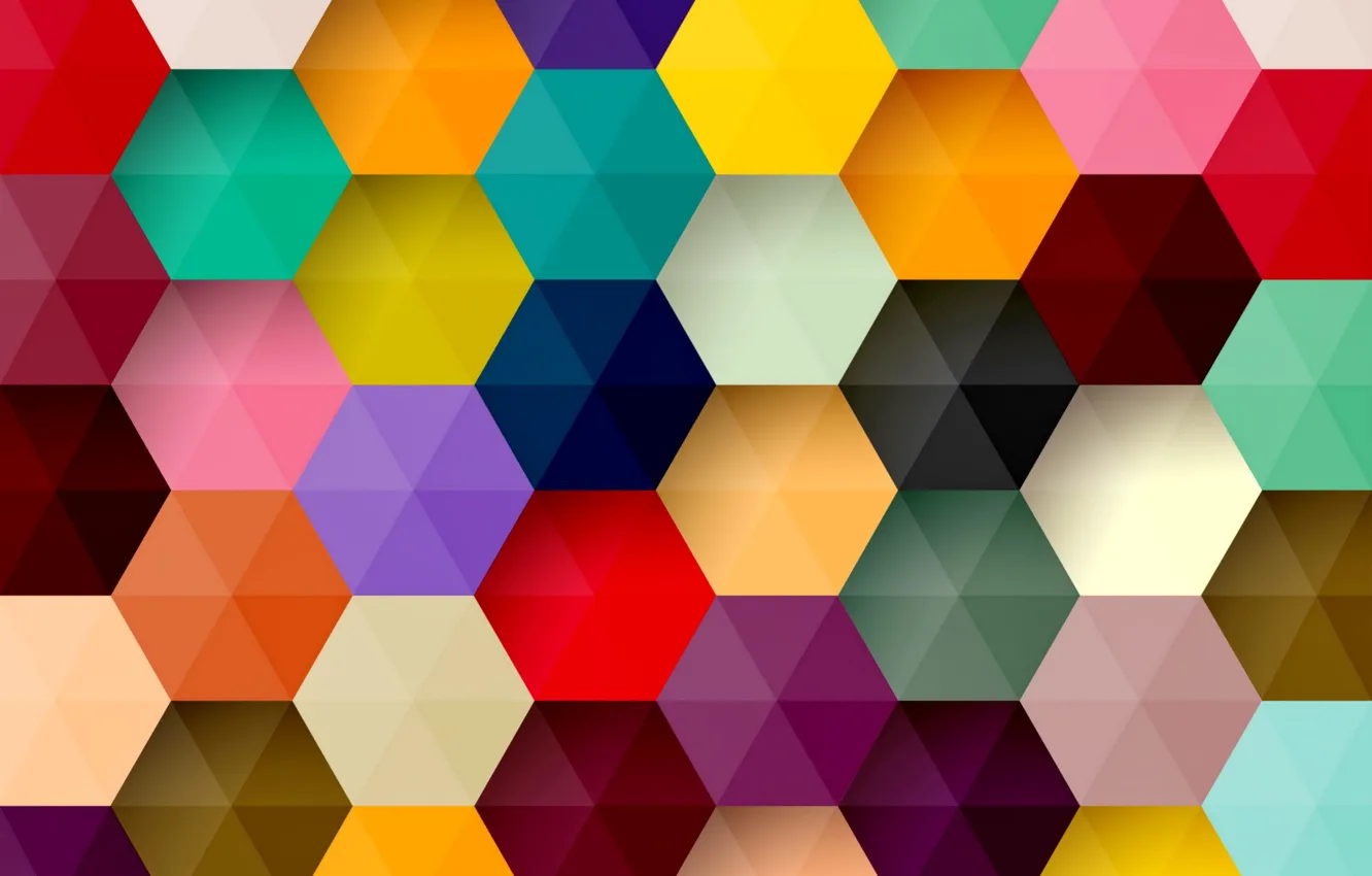Фото обои абстракция, фон, colors, colorful, abstract, background, honeycomb, hexagon