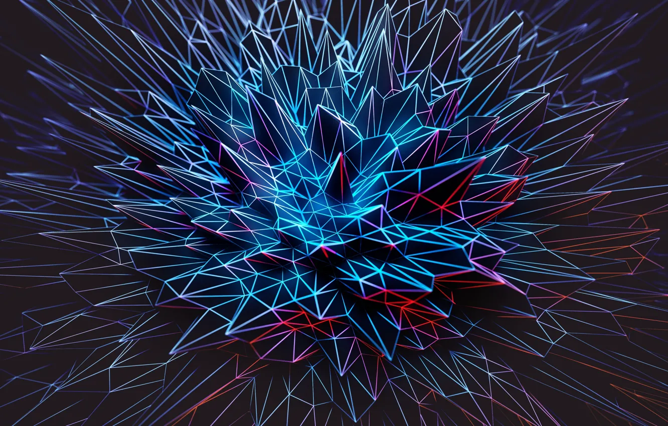 Фото обои abstract, dark, sharp