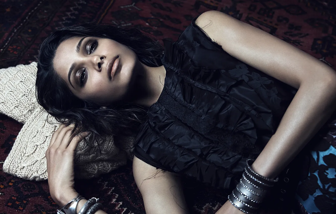 Фото обои модель, актриса, брюнетка, фотосессия, Freida Pinto, Фрида Пинто, 2015, Yahoo Style