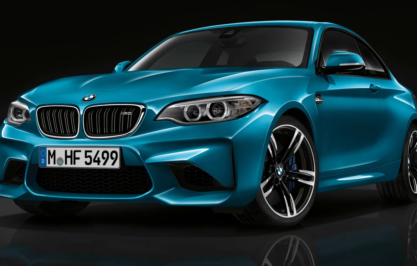 Фото обои BMW, Blue, Coupe, (2015)