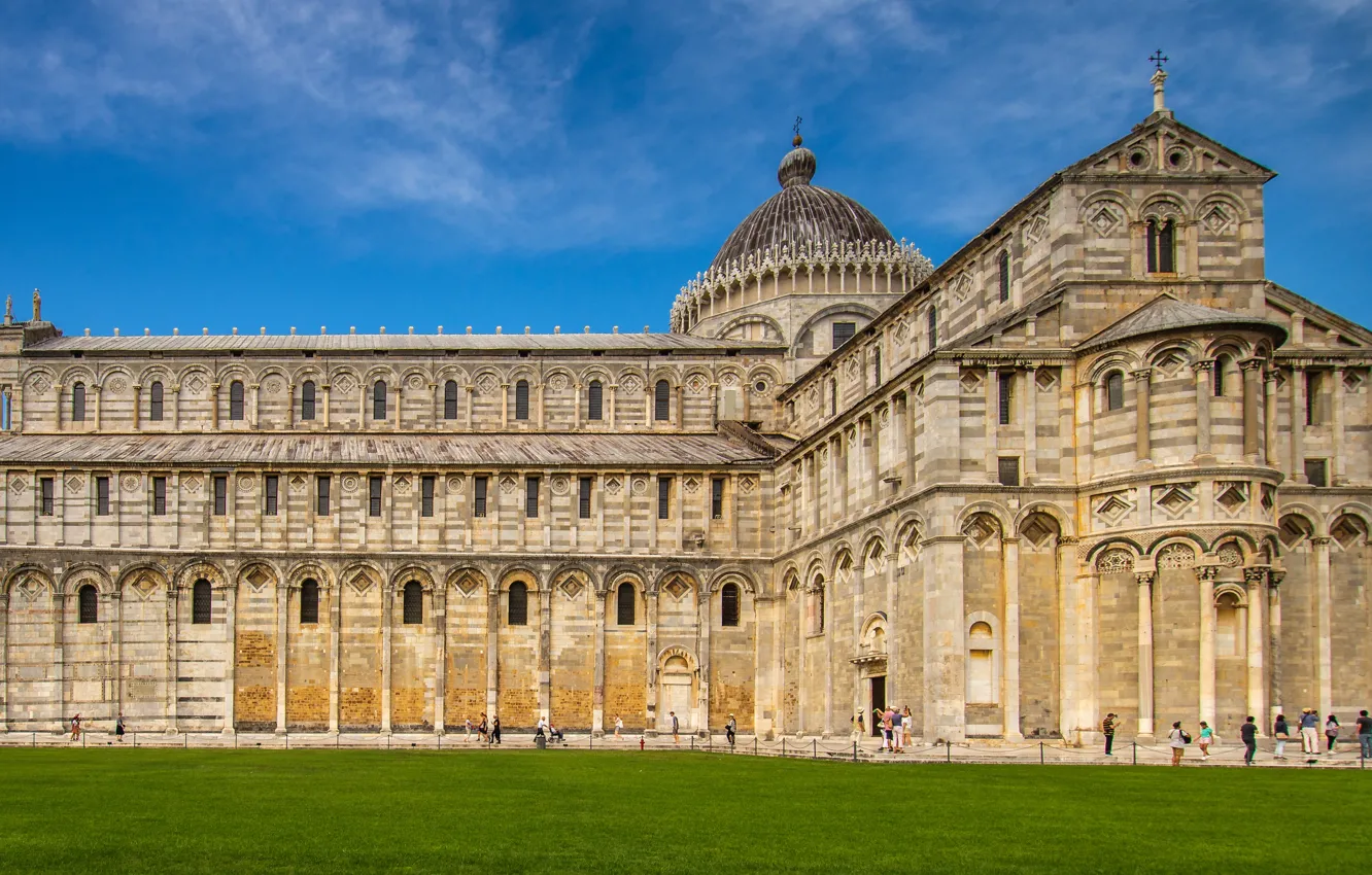 Фото обои здание, Италия, собор, Пиза, архитектура, Italy, Pisa, Pisa Cathedral