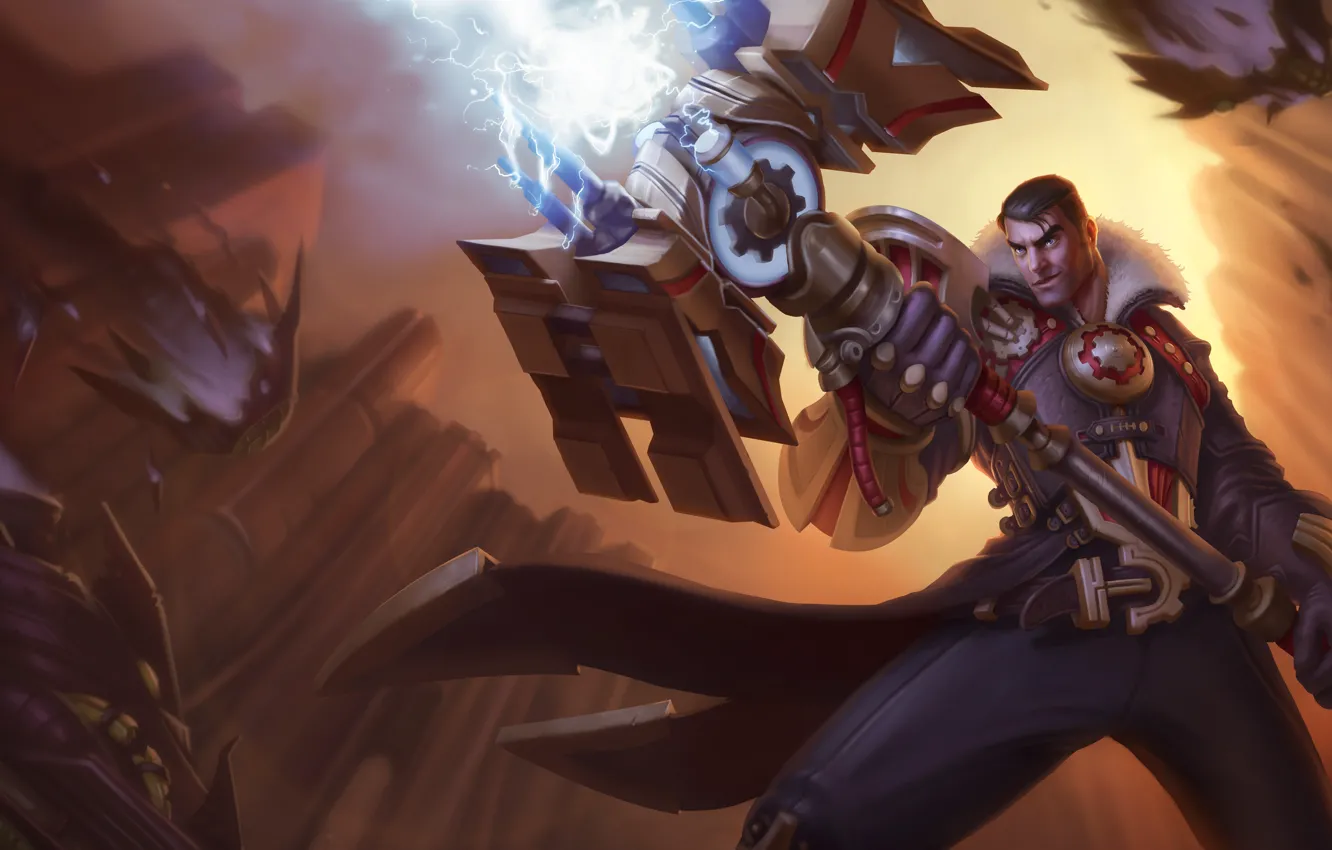 Фото обои фэнтези, League of Legends, Riot Games, Jayce, Andrew Silver