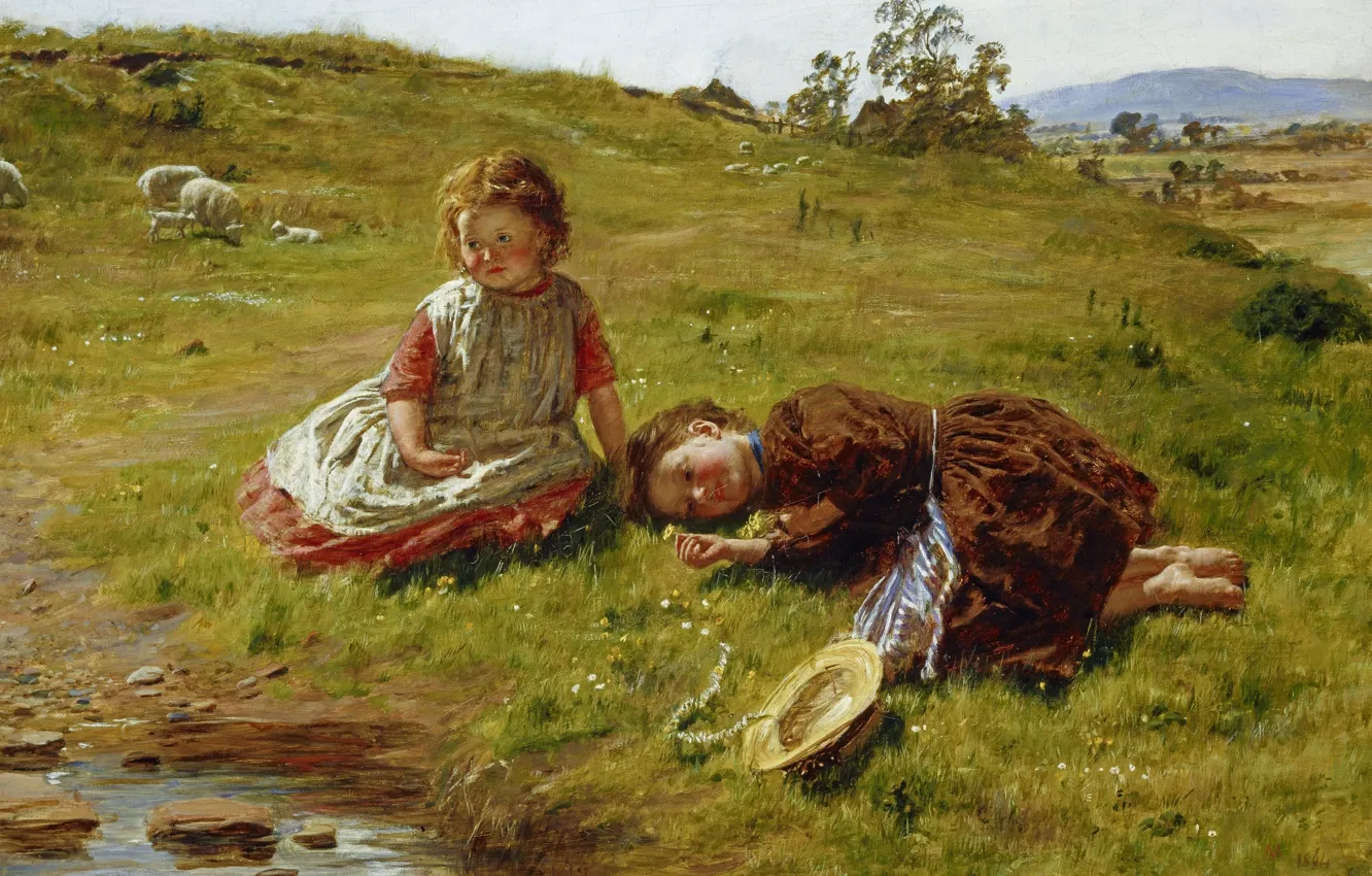 Фото обои Весна, Spring, Эдинбург, Edinburgh, 1864, oil on canvas, шотландский живописец, William McTaggart