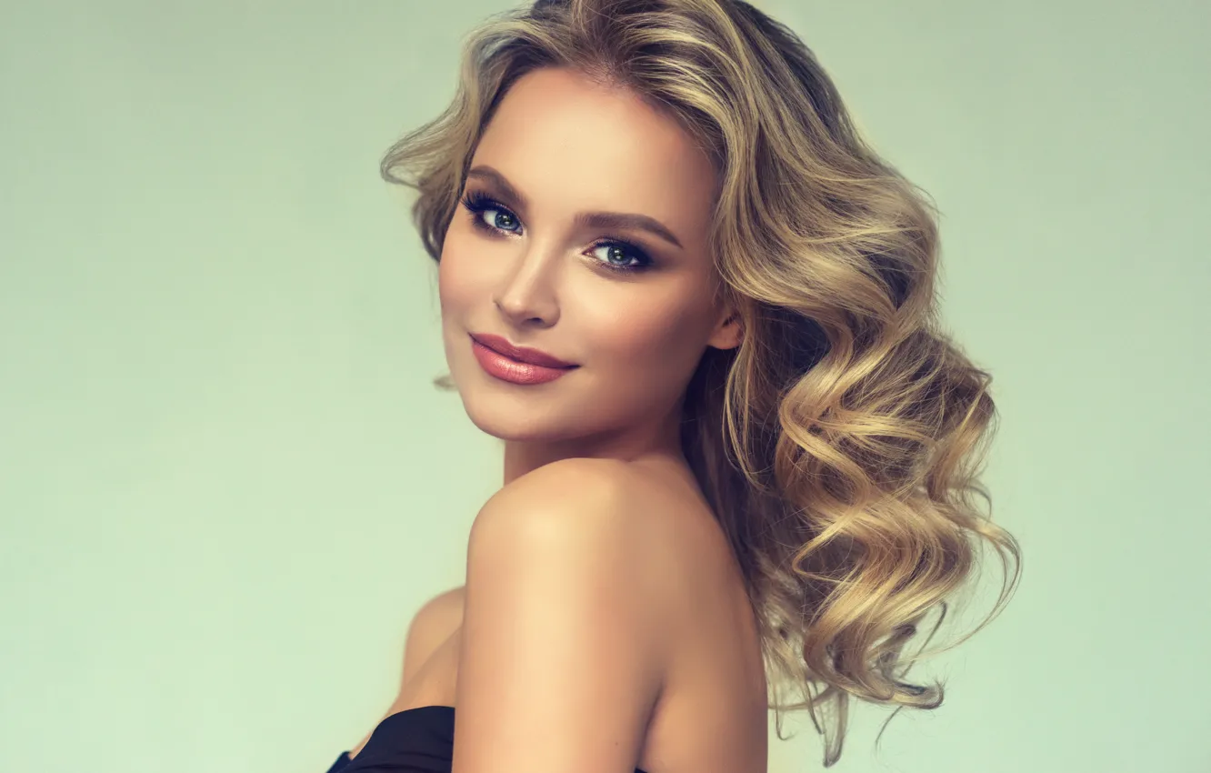 Фото обои девушка, макияж, блондинка, плечи, фотомодель, edwardderule