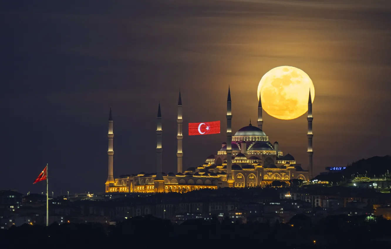 Фото обои turkey, istanbul, ramadan, çamlıca mosque