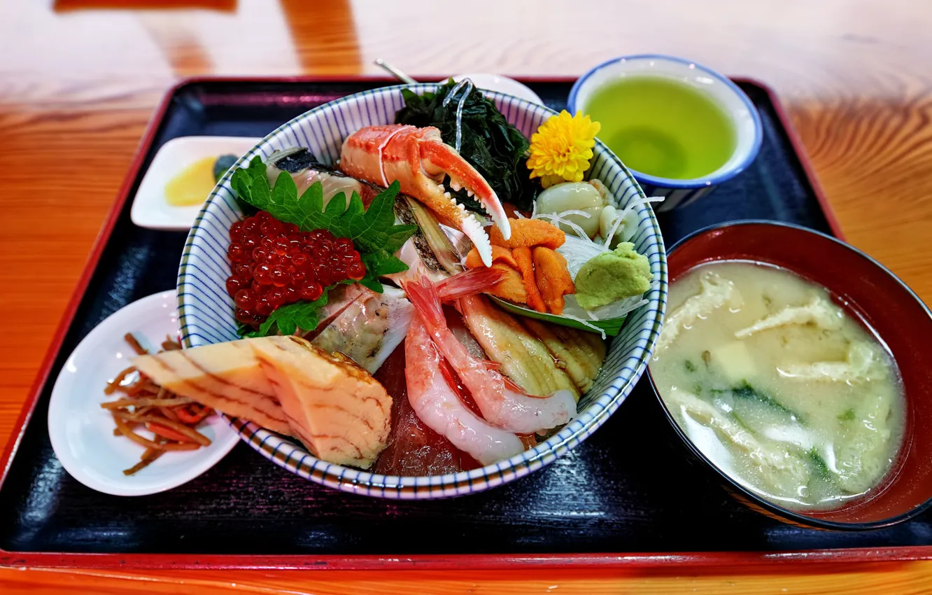 Фото обои блюдо, суши, морепродукты