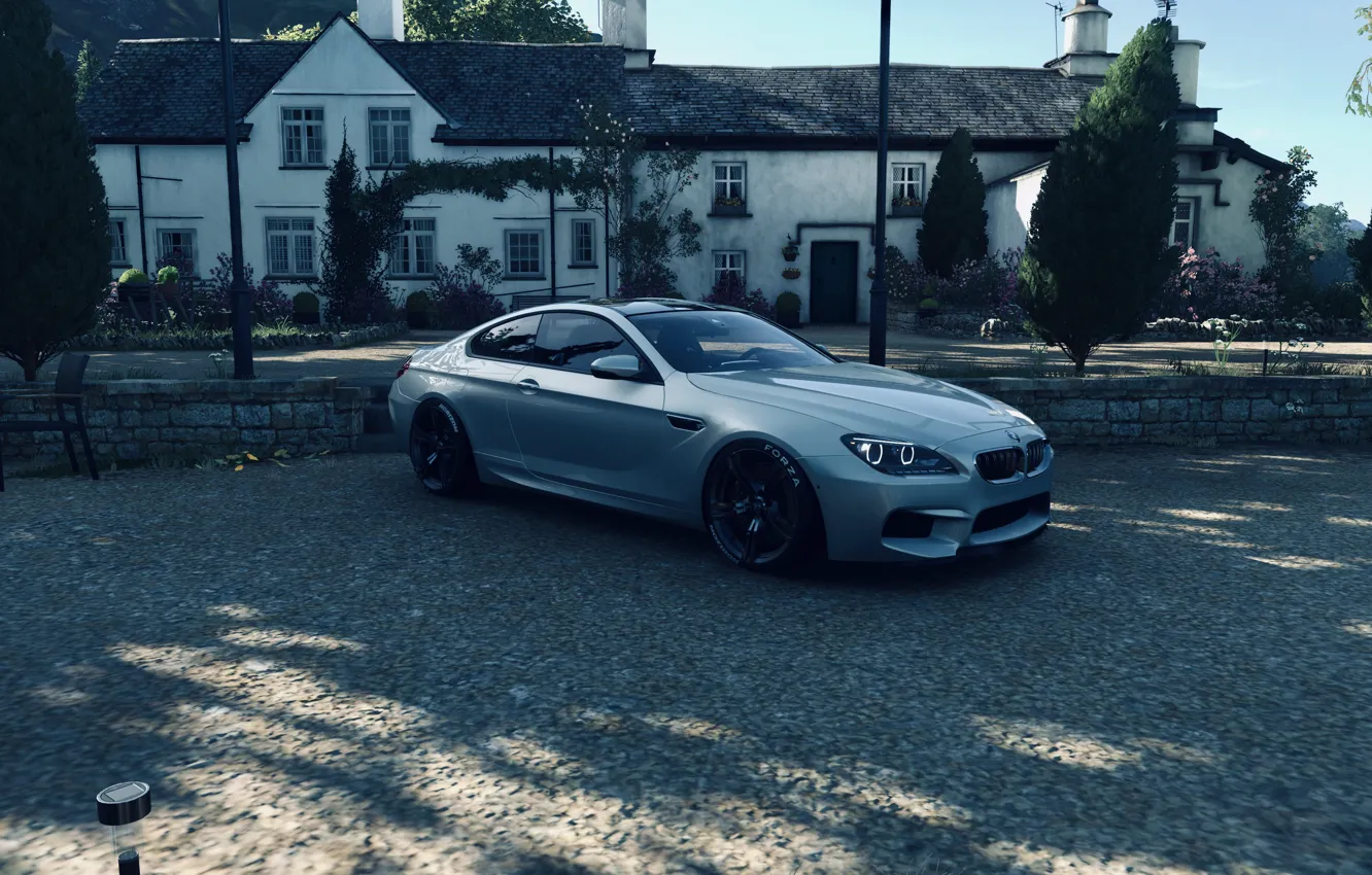 Фото обои HDR, BMW, House, Sky, Flower, Tree, Coupe, Game