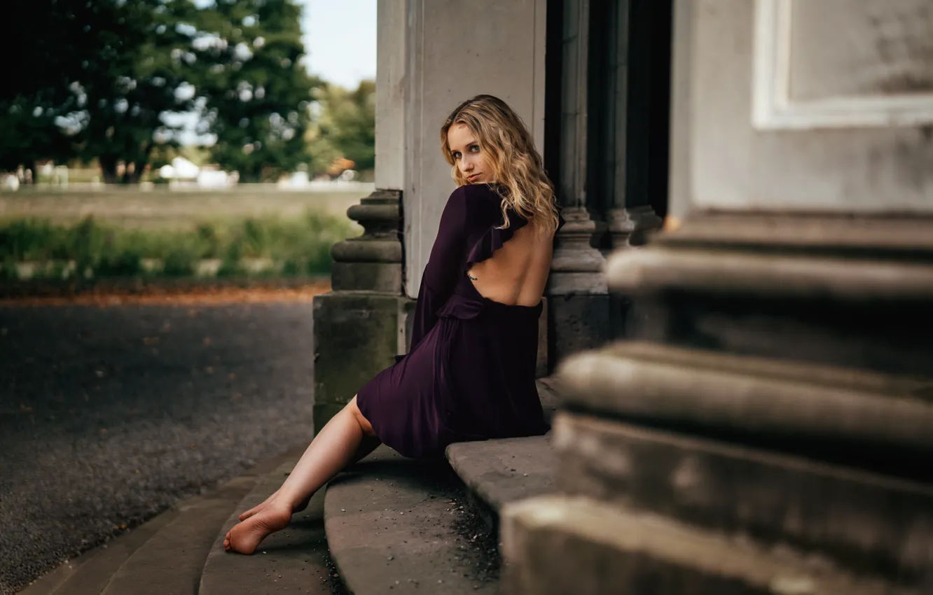 Фото обои девушка, фон, Antje Dnl