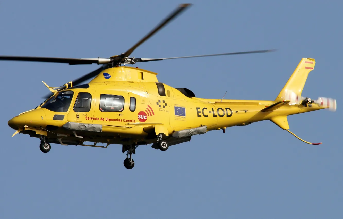 Фото обои жёлтый, yellow, Авиация, Helicopter, Вертолёт, Вертолёты
