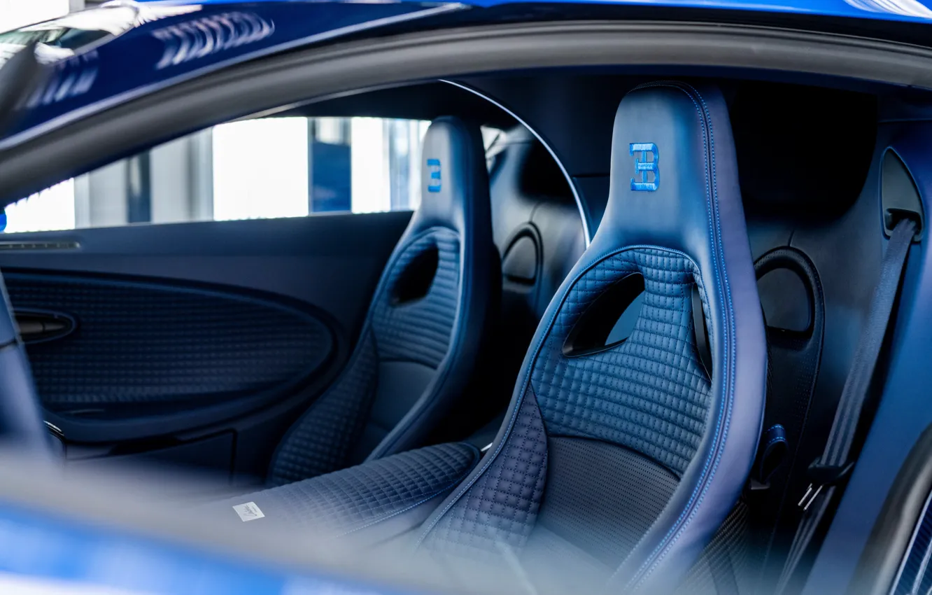 Фото обои Bugatti, car interior, Centodieci, Bugatti Centodieci