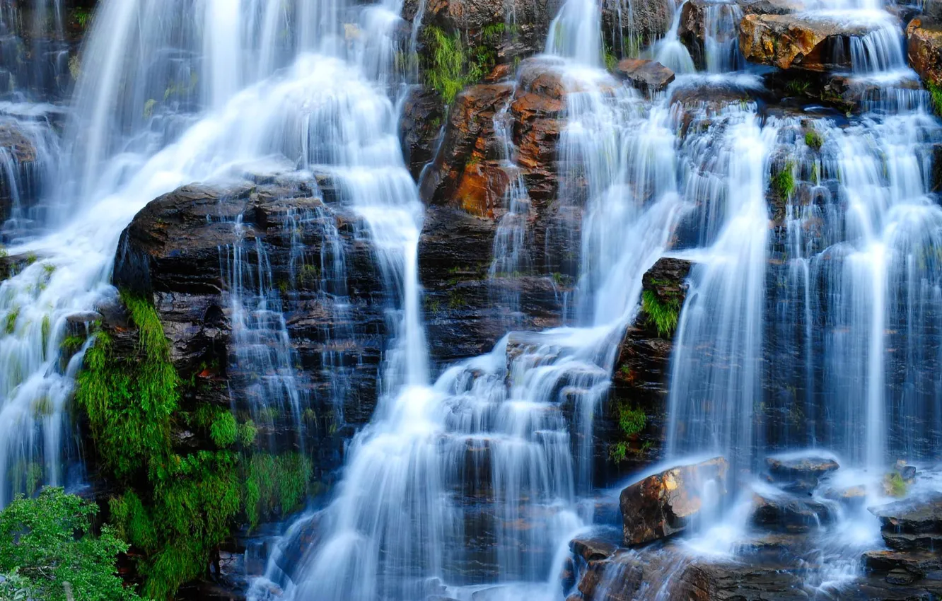 Фото обои скала, водопад, Бразилия, Гояс, Chapada dos Veadeiros National Park