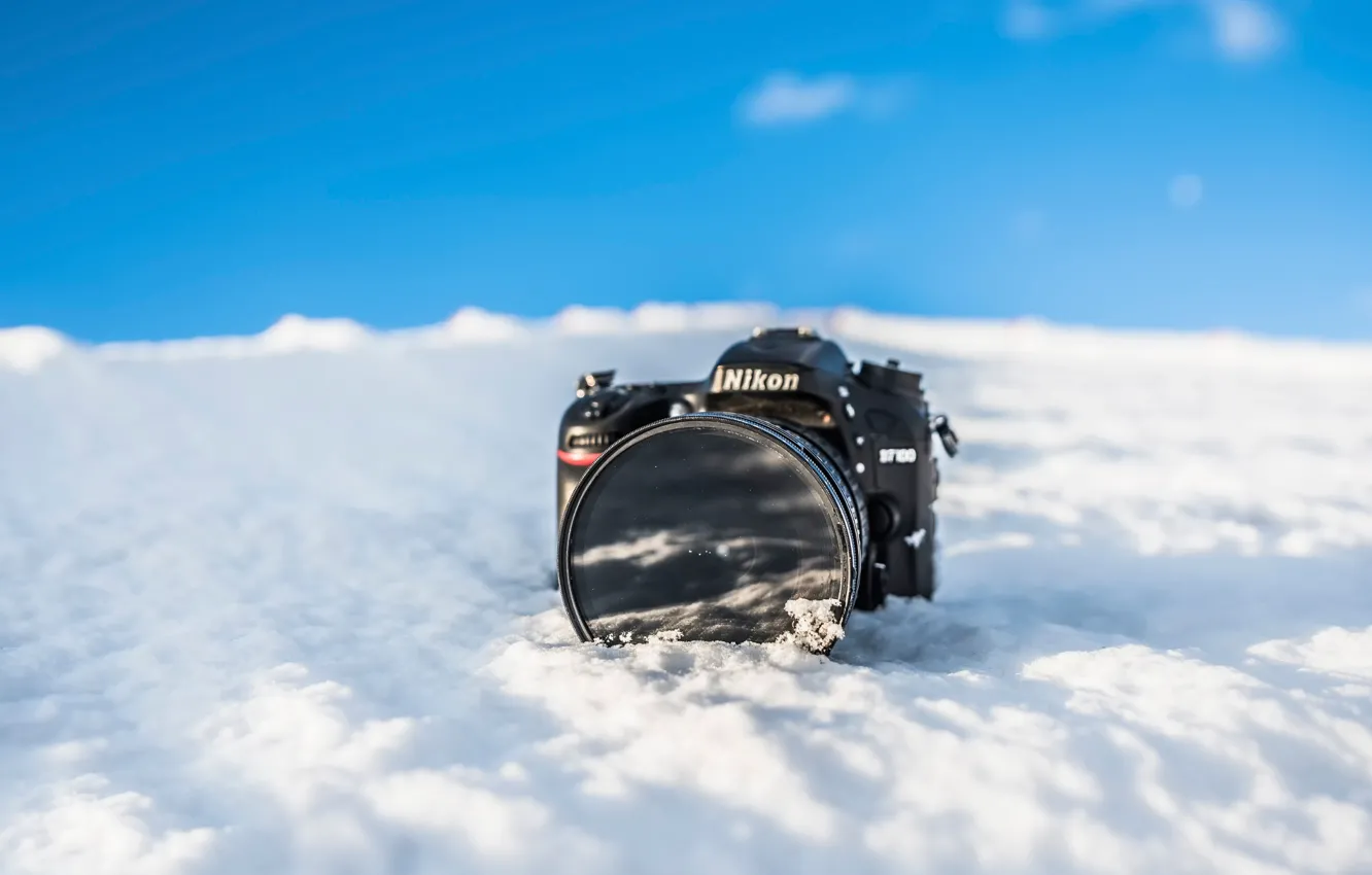 Фото обои снег, Nikon, Freeze Camera