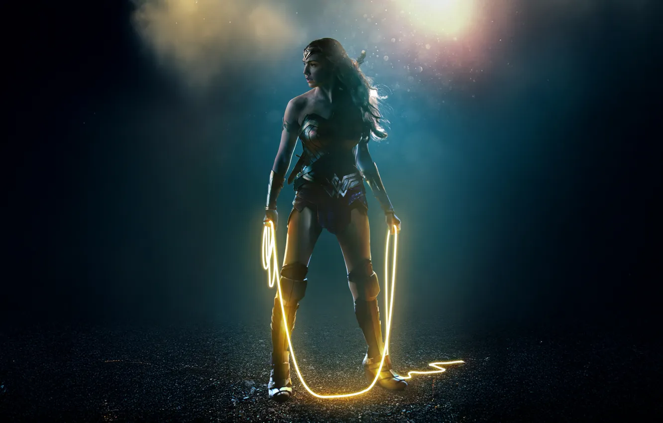 Фото обои golden, wonder woman, lasso