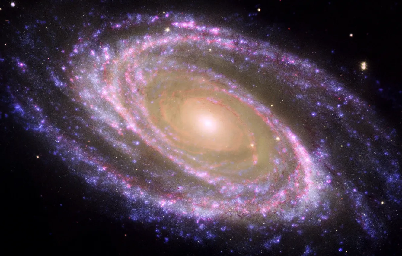 Фото обои спирали, галактика, разноцветная