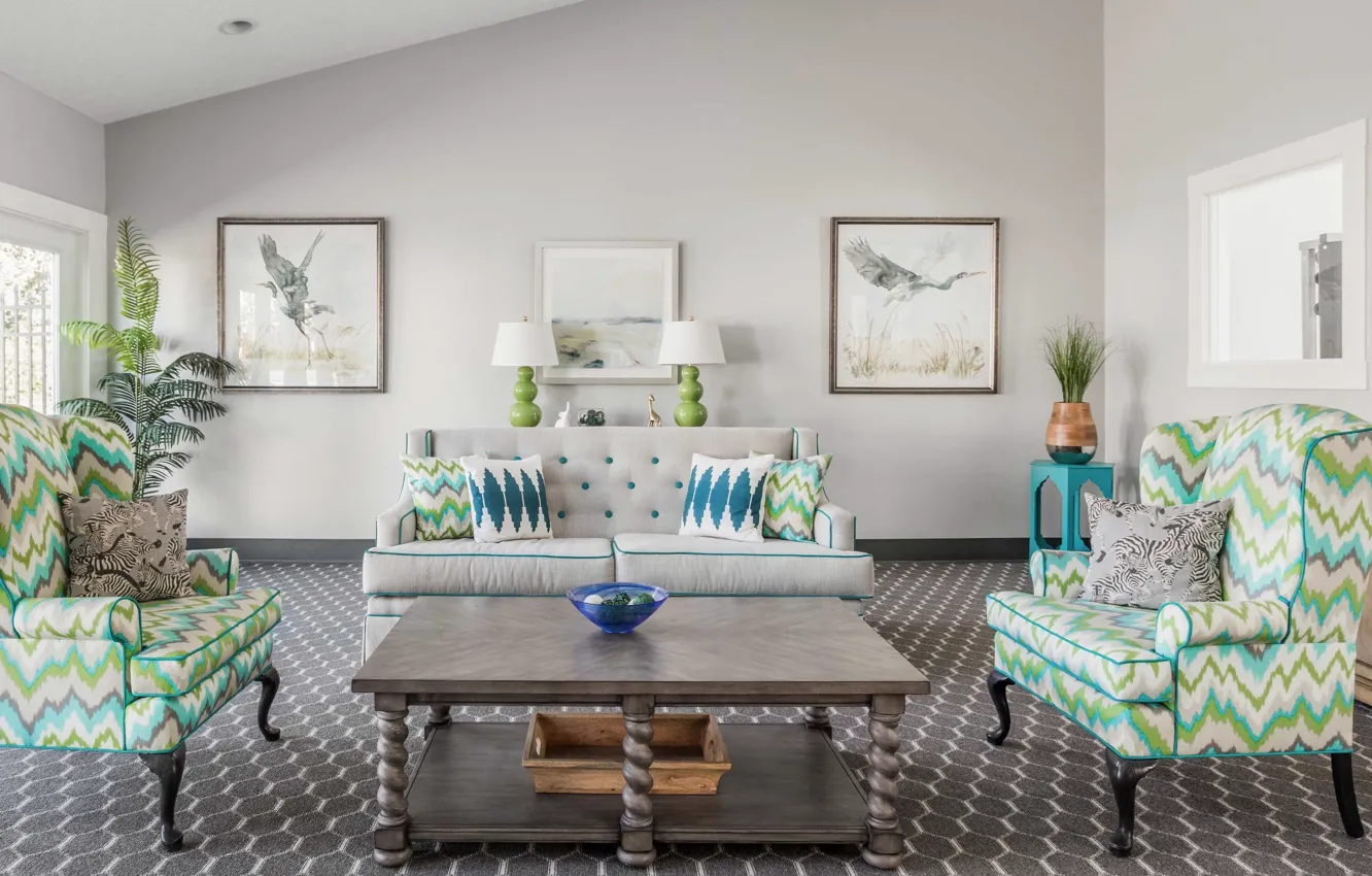 Фото обои интерьер, гостиная, Kensington, Winchester home