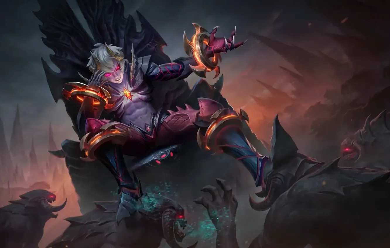 Фото обои игра, персонаж, Bang Bang, Mobile Legends, Принц Бездны, Диррот, Мобильные Легенды