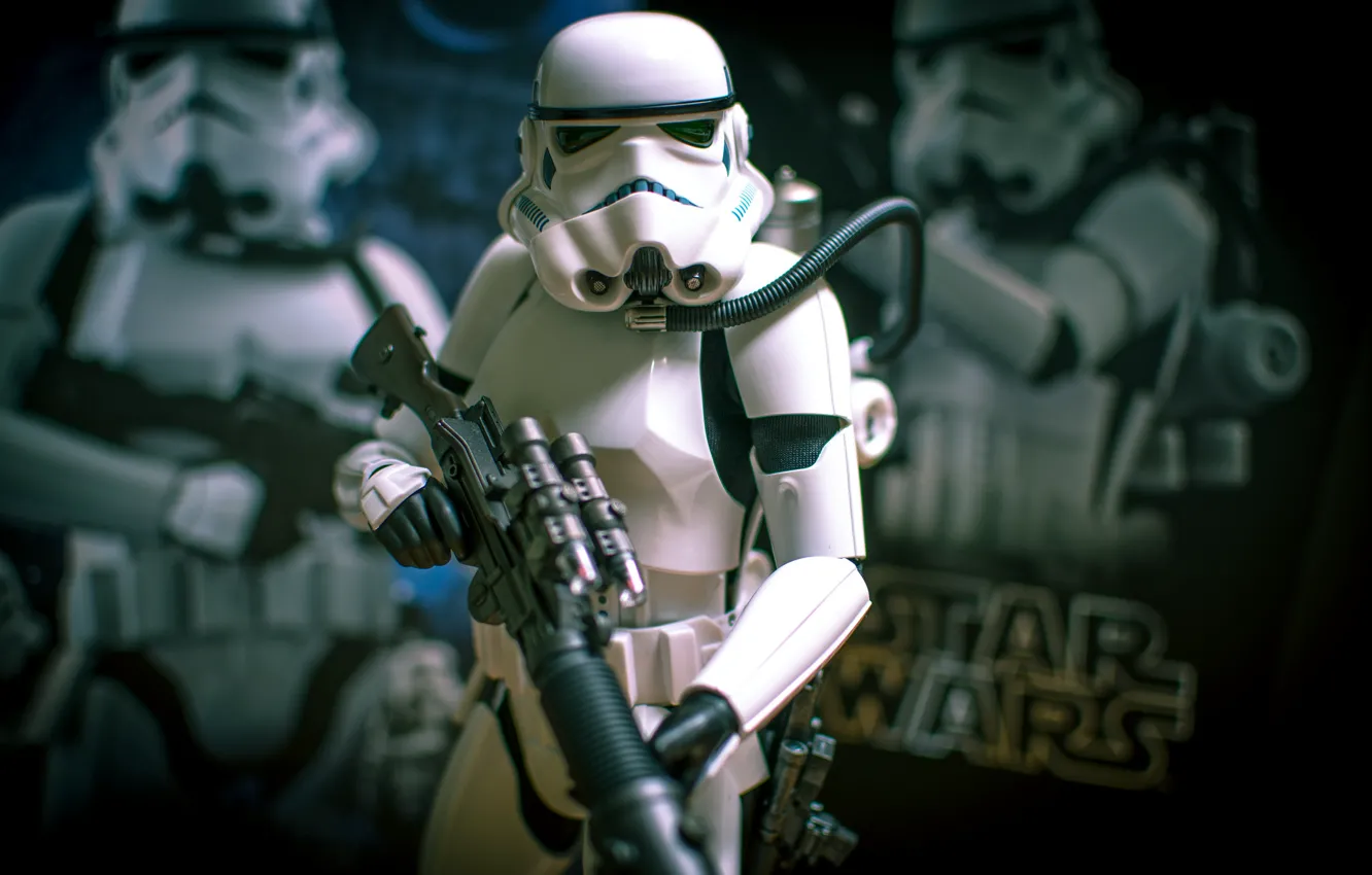 Фото обои оружие, игрушка, Star Wars, статуэтка, Звездные Войны, Stormtrooper