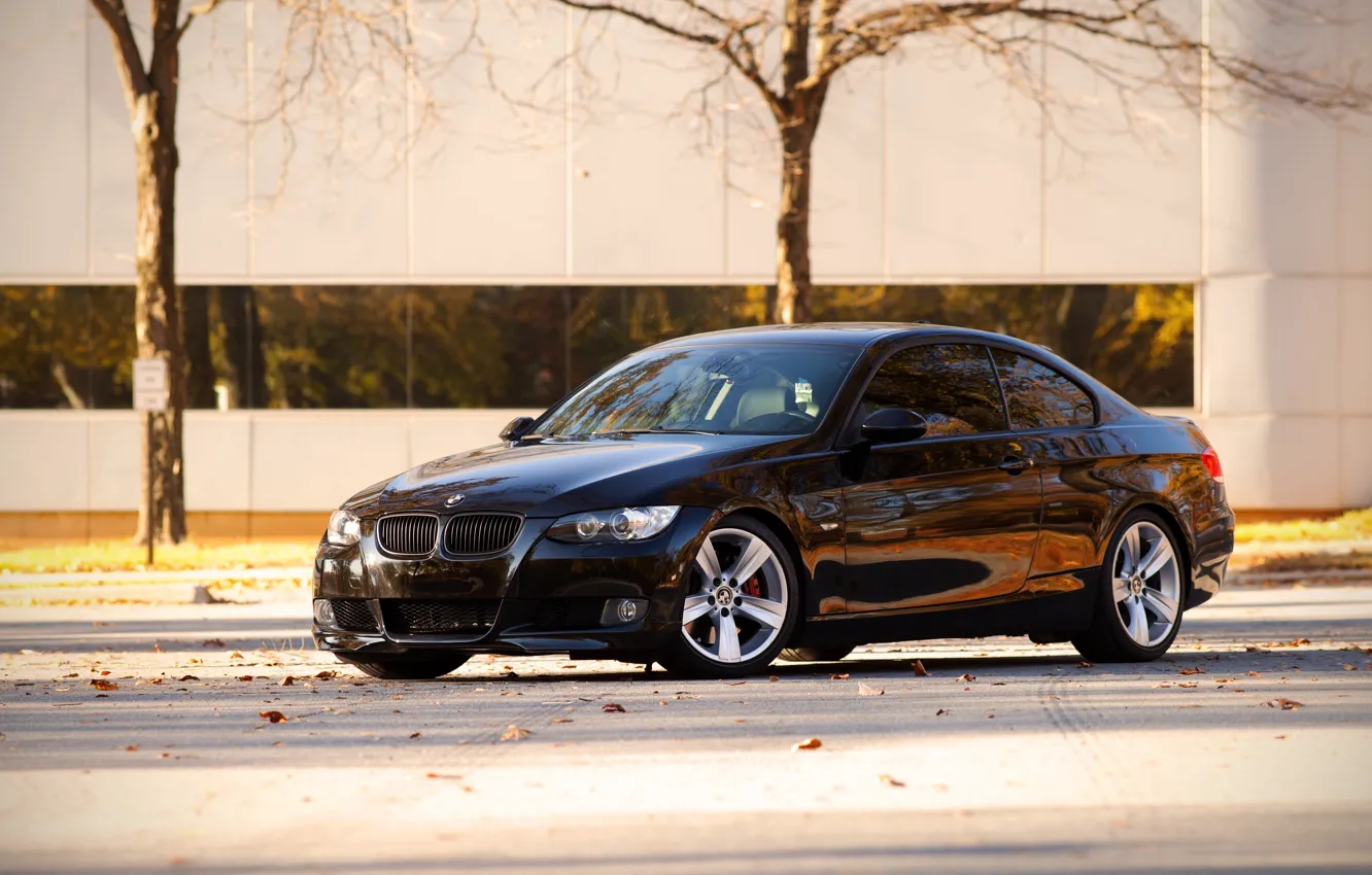 Фото обои bmw, City, black, cars, auto, 335i, bmw 335i, bmw e92