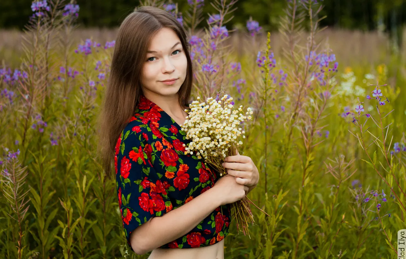 Фото обои девушка, цветы, фотограф, girl, photography, photographer, Ilya Klad, Илья Кладь