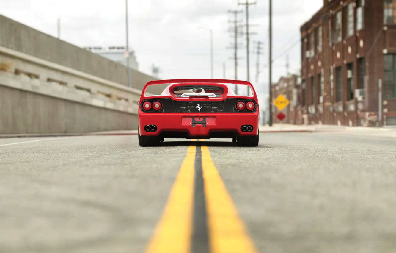 Фото обои Ferrari, спорткар, кабриолет, 1995, F50, Ferrari F50
