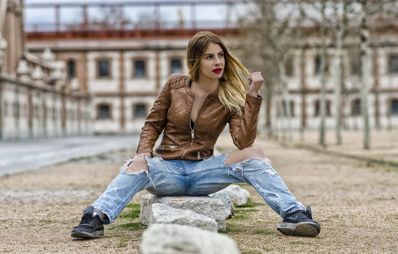 Фото обои девушка, поза, Silvia