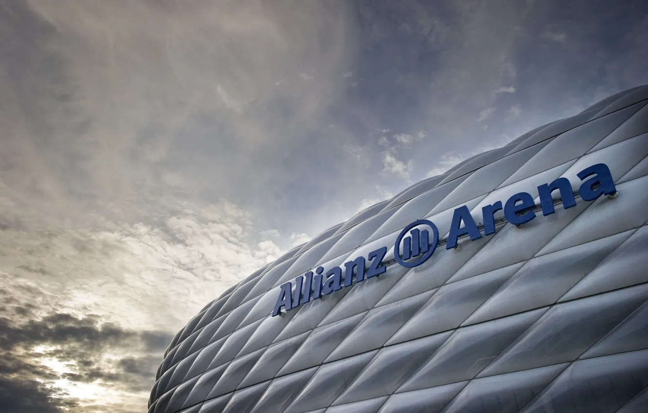 Фото обои Германия, Мюнхен, Бавария, Germany, Munich, stadium, Стадион, Allianz Arena