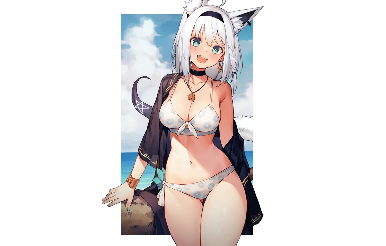 Фото обои kawaii, girl, hot, sexy, anime, tail, pretty, babe