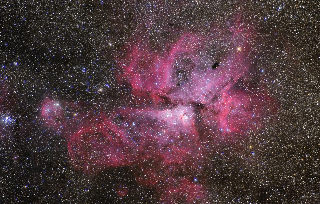 Фото обои туманность, Carina Nebula, эмиссионная, в созвездии Киль