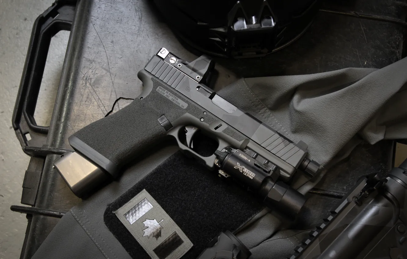 Фото обои пистолет, Glock, австрийский, самозарядный