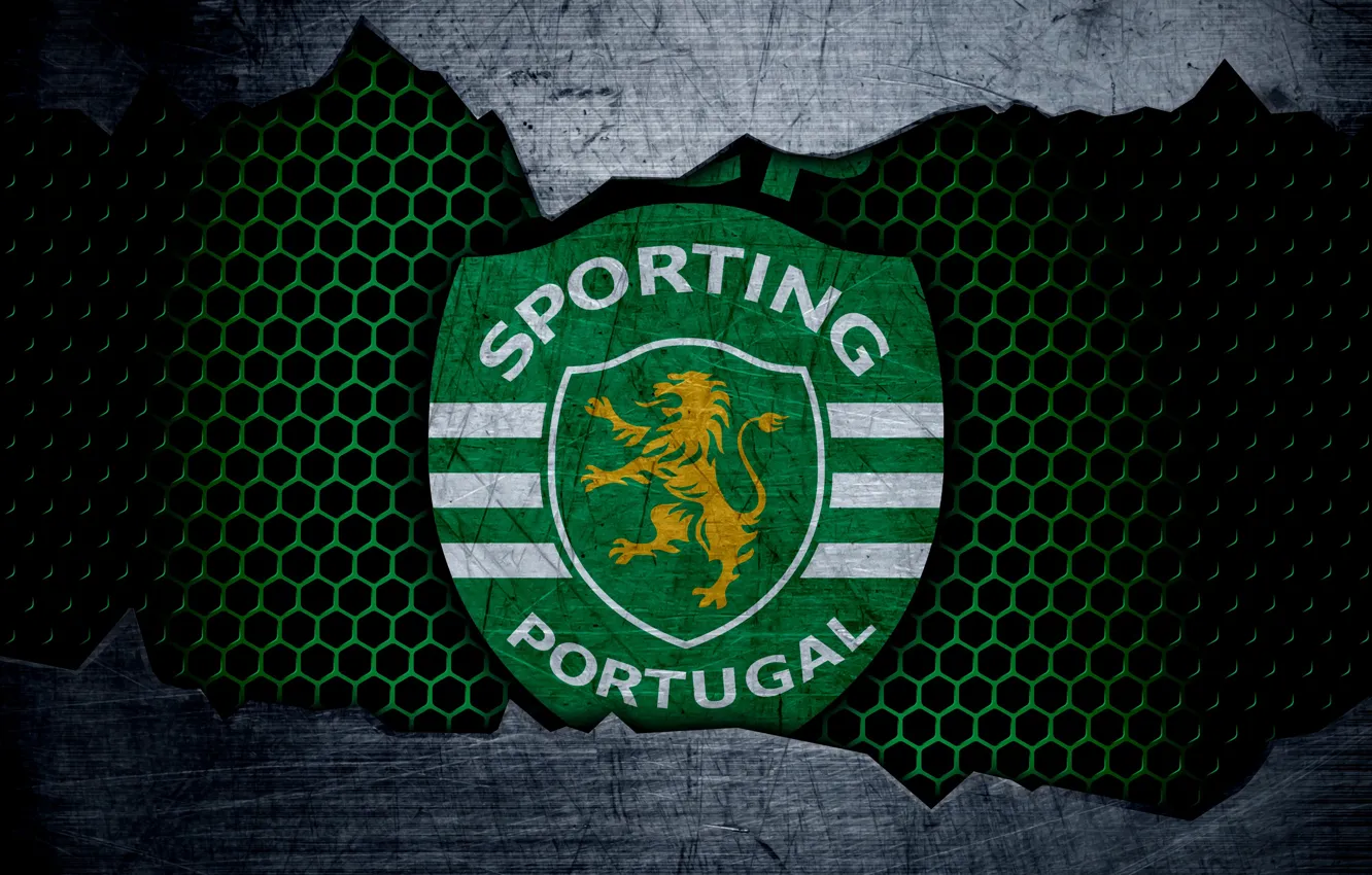 Фото обои wallpaper, sport, logo, football, Sporting