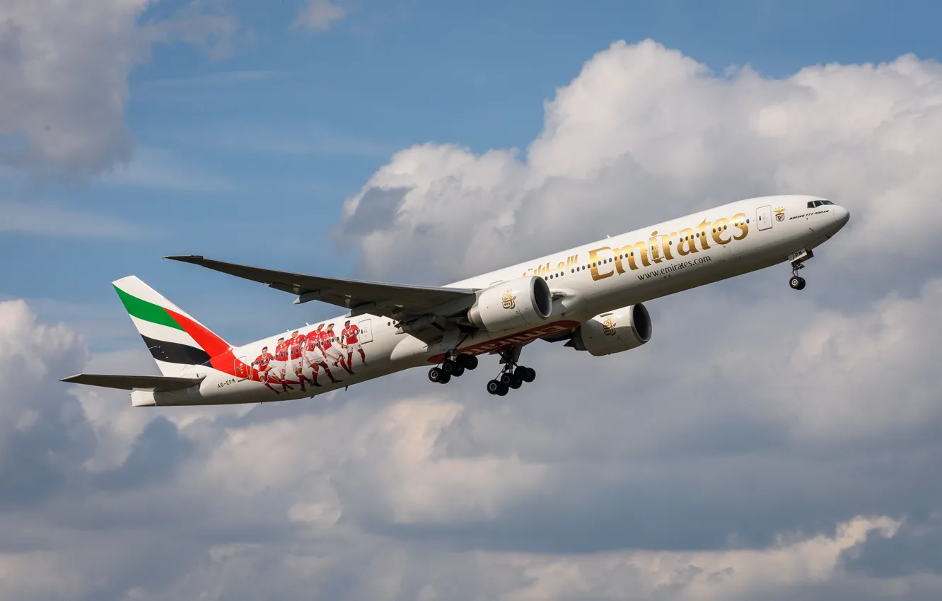 Фото обои Emirates, Boing, 777-300 ER