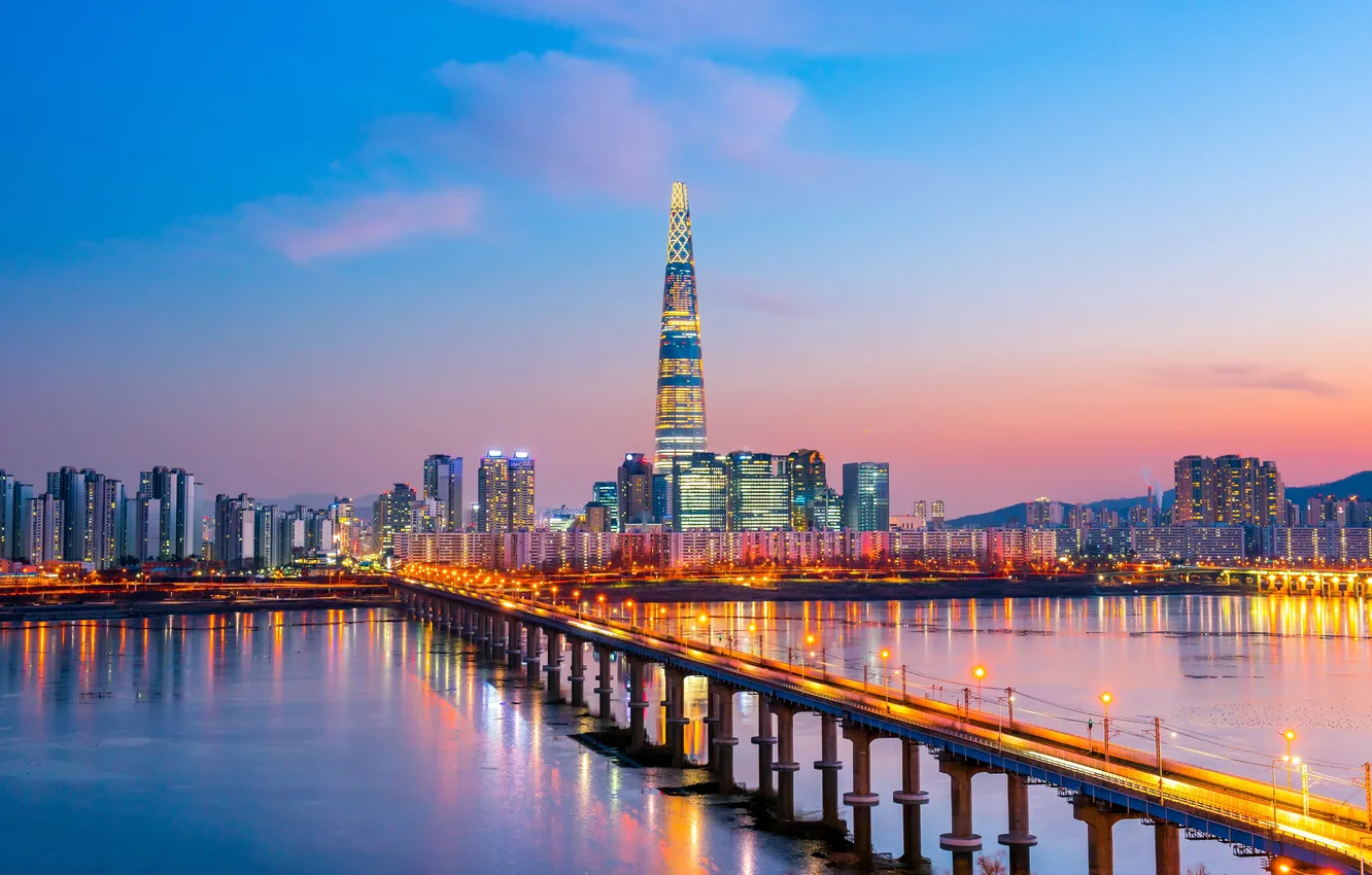 Фото обои river, scene, reflection, popular, seoul, seoul korea, seoul city