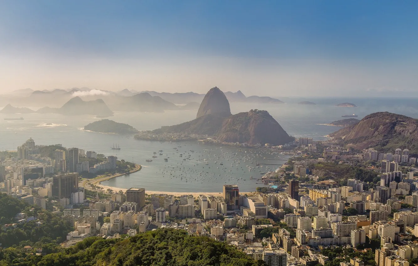 Фото обои утро, Бразилия, Рио-де-Жанейро, Rio de Janeiro