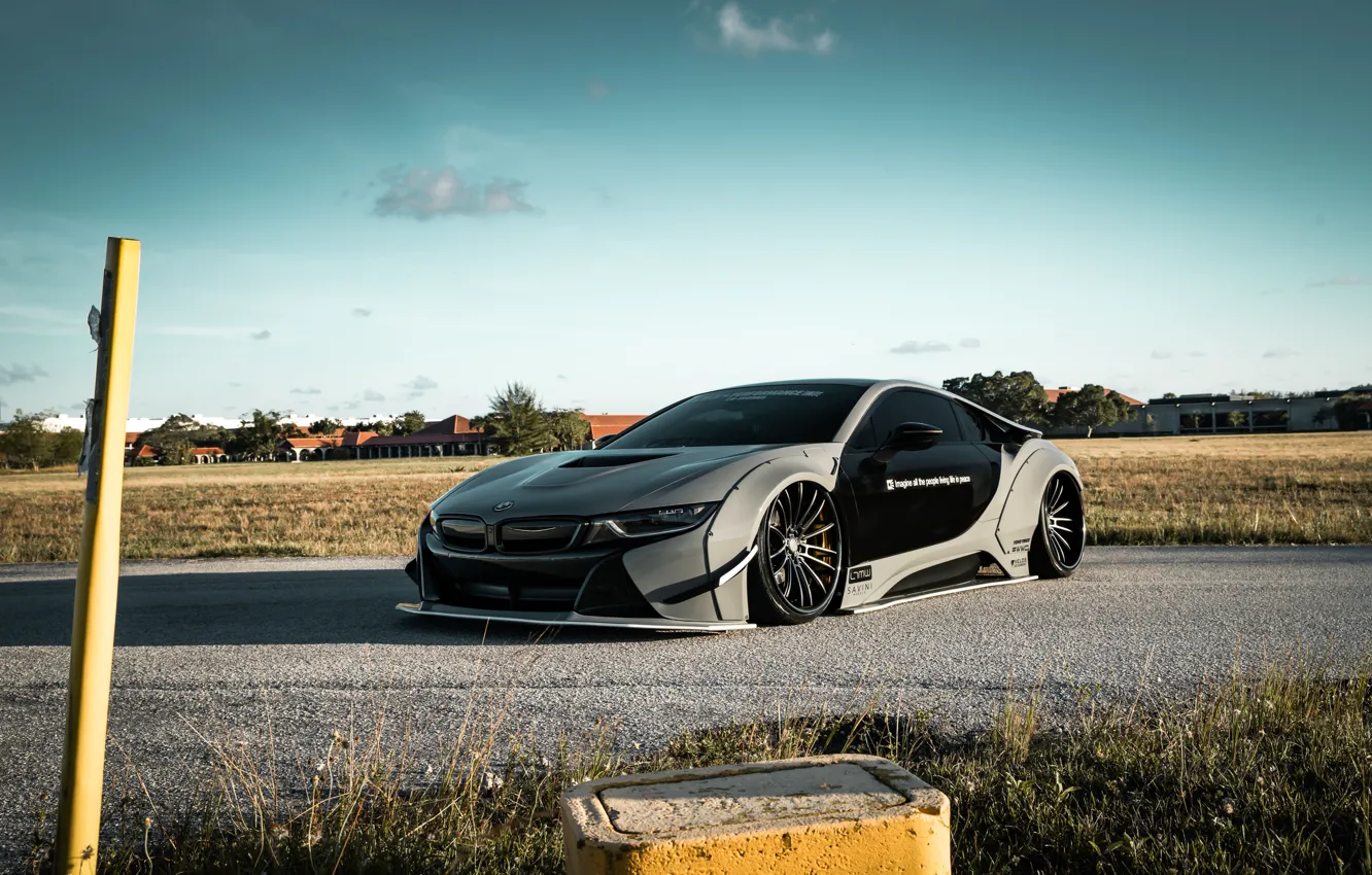 Фото обои BMW, Road, Liberty Walk, BMW i8