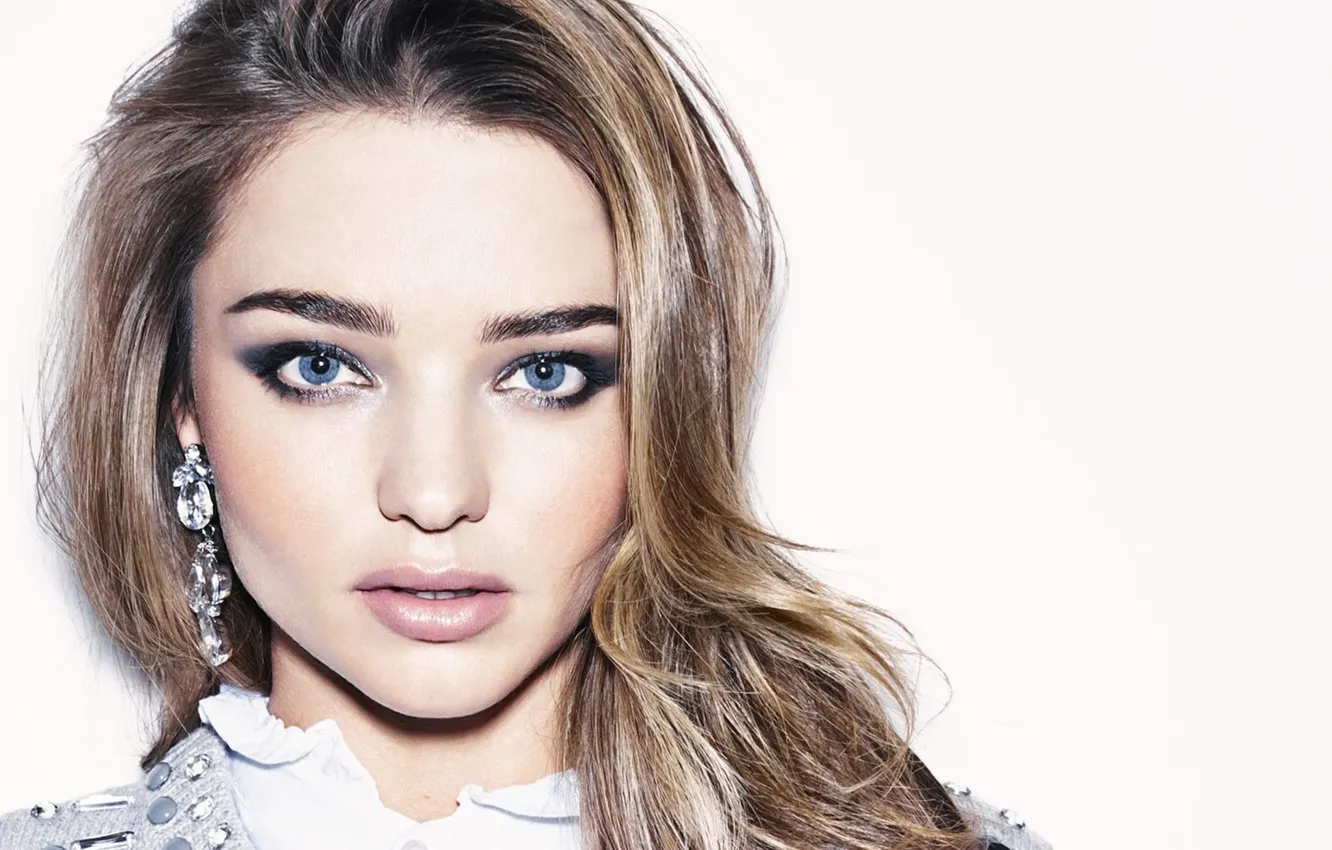 Фото обои взгляд, поза, модель, портрет, макияж, Miranda Kerr, Миранда Керр