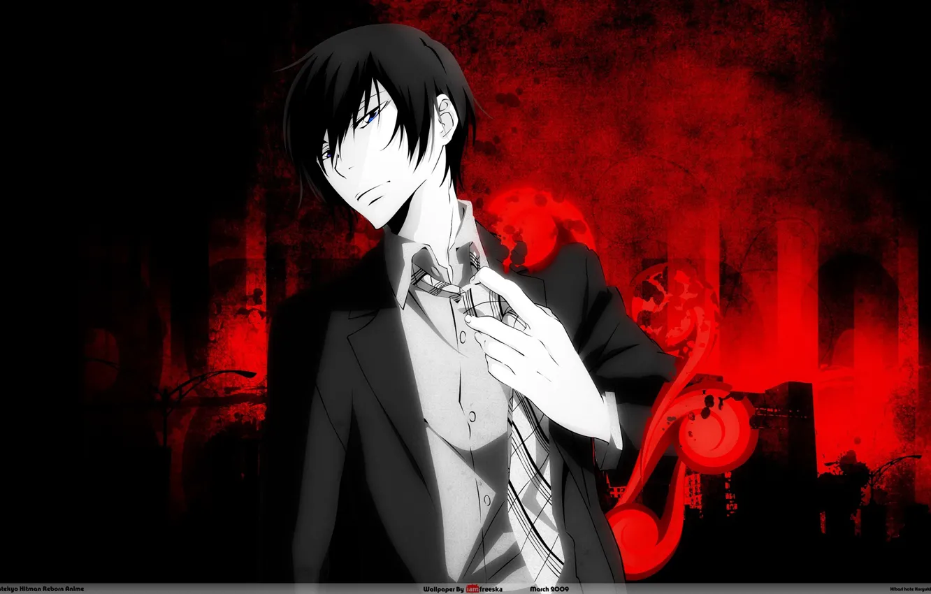 Фото обои аниме, арт, Katekyo Hitman Reborn!, Хибари Кёя