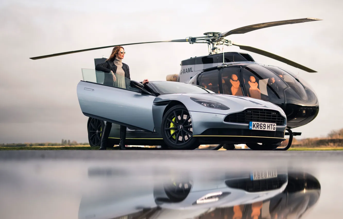 Фото обои Aston Martin, Астон Мартин, helicopter, ACH130 Aston Martin Edition, VIP-вертолет, Stirling Green, Airbus Corporate Helicopters