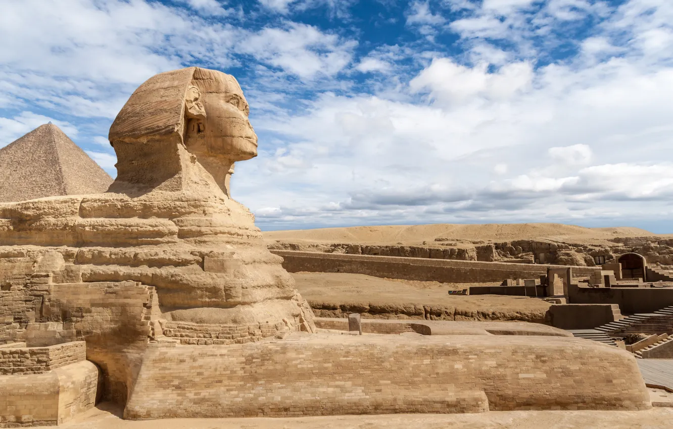 Фото обои Гиза, Сфинкс, Египет, egypt, Sphinx, Каир, cairo, Археологический