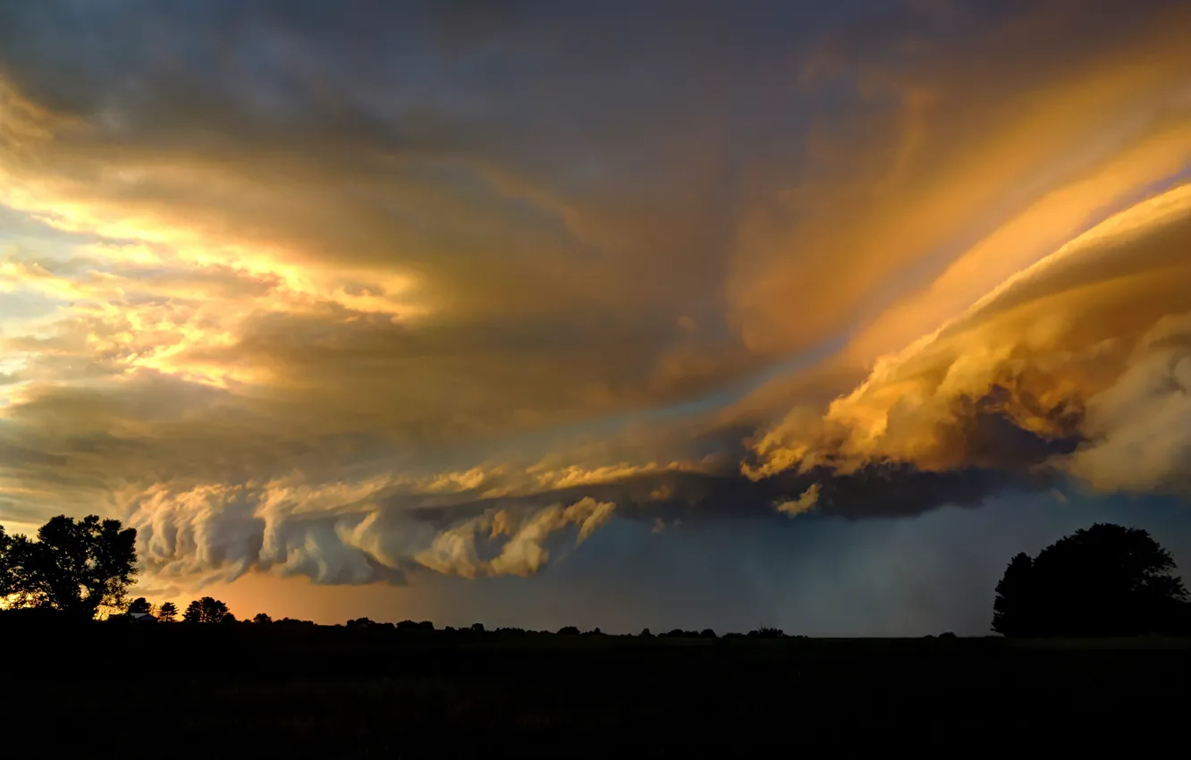 Фото обои небо, облака, Kansas