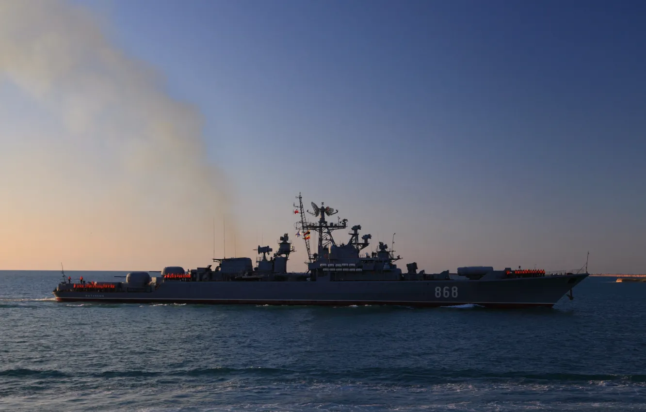 Фото обои корабль, ВМФ, СКР, Черное море, сторожевой, проект 1135м, &quot;Пытливый&quot;