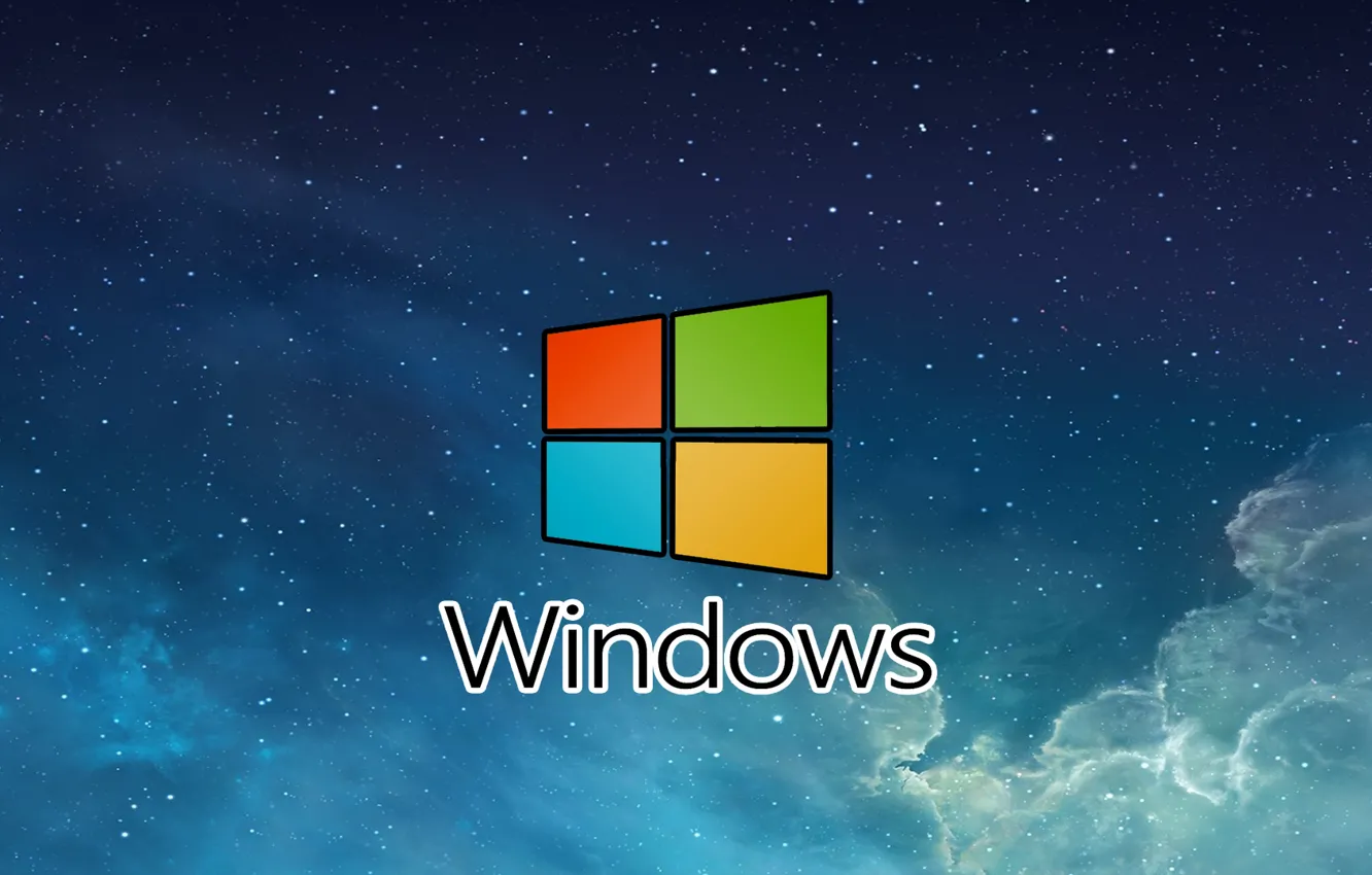 Фото обои космос, windows, microsoft