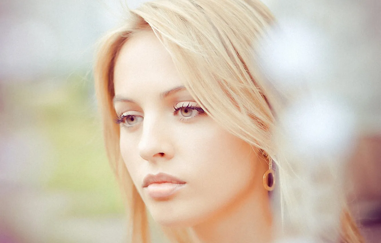 Фото обои глаза, блондинка, красавица, Янина Студилина