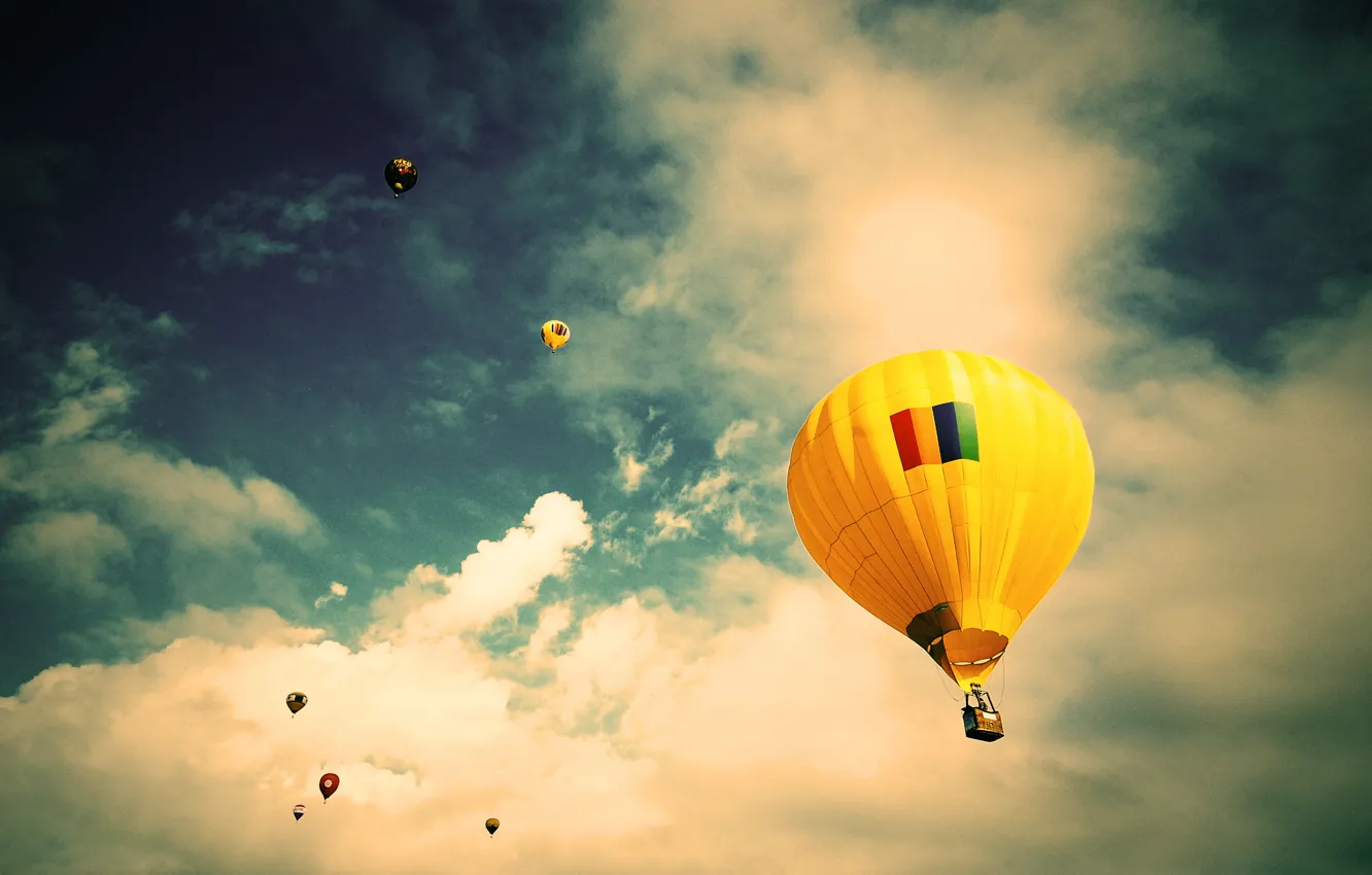 Фото обои небо, облака, полет, воздушный шар, Бразилия, Сан-Паулу, экстремальный спорт, Jacareí
