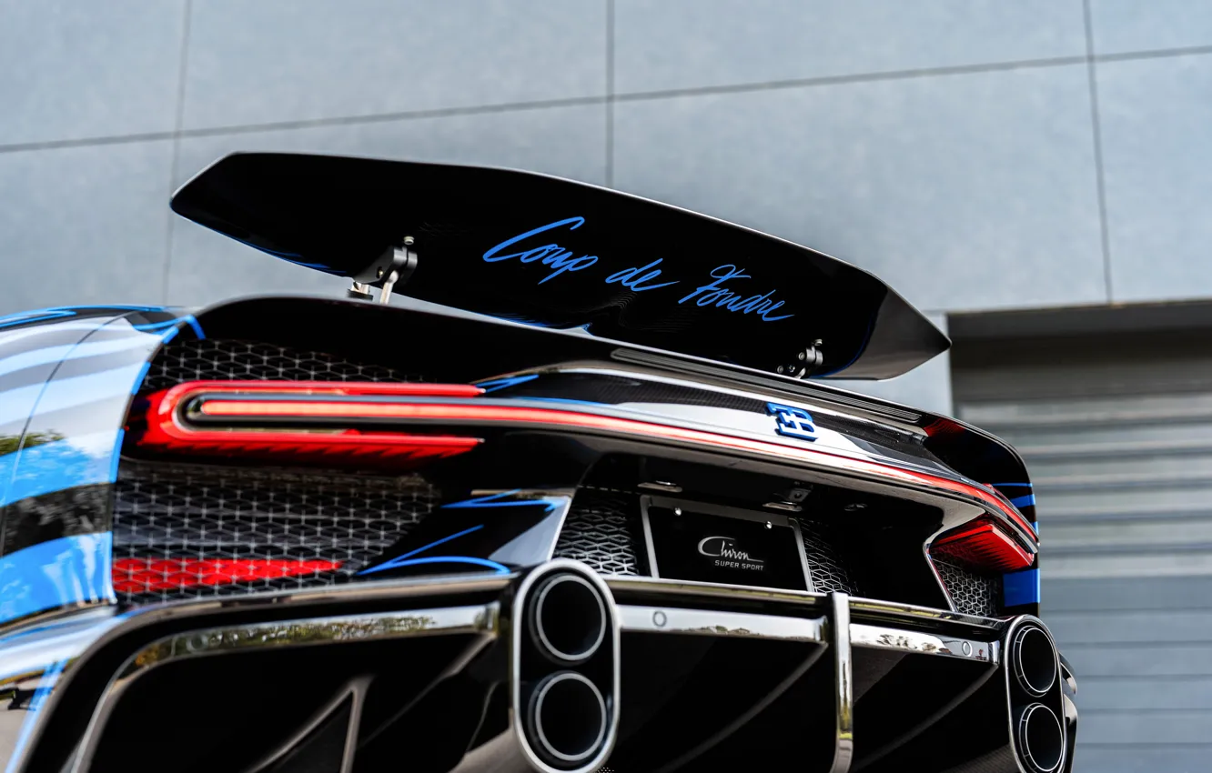 Фото обои Bugatti, exhaust, Chiron, rear wing, Bugatti Chiron Super Sport Coup de Foudre