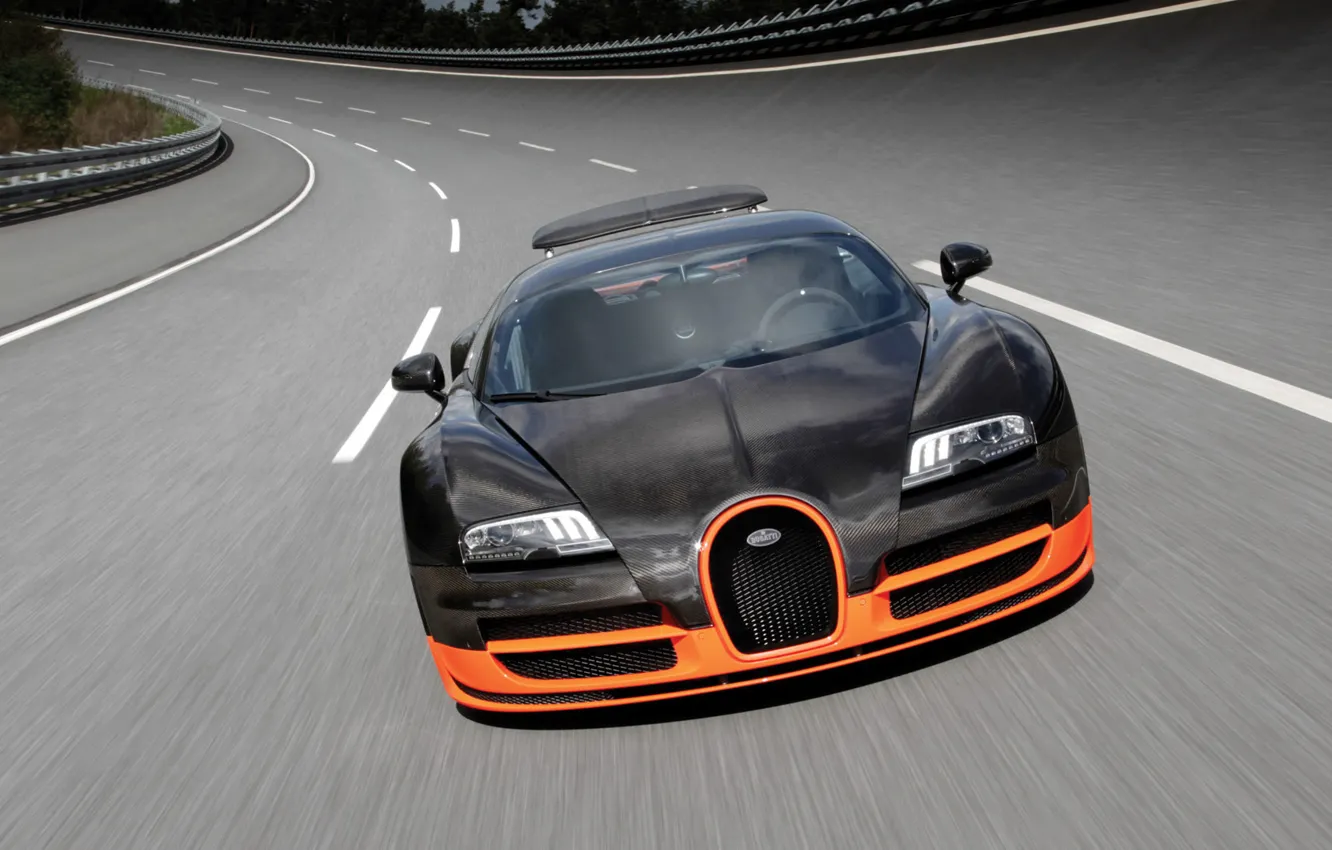 Фото обои Машина, Bugatti Veyron, Super Sport, World Record