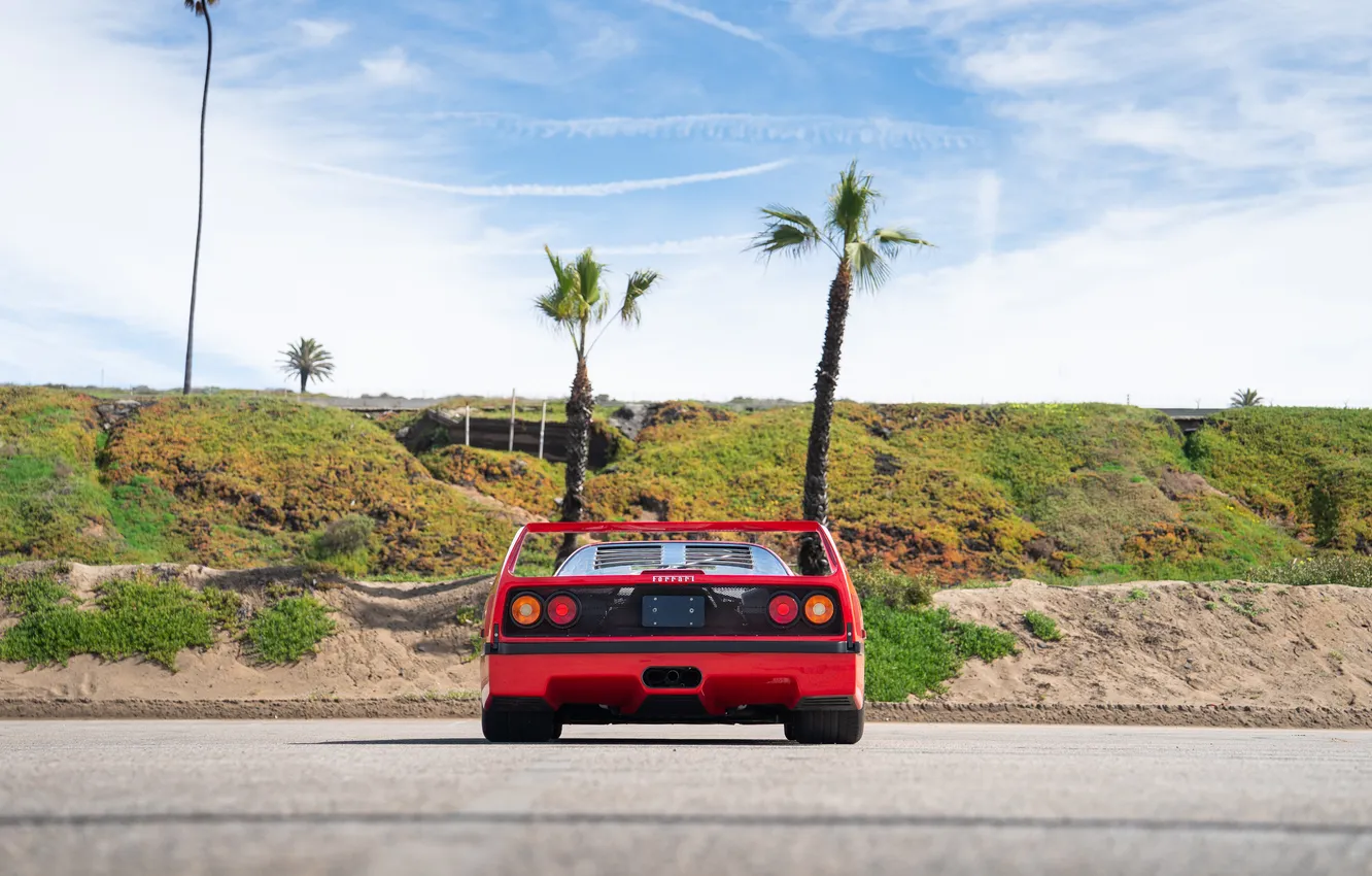 Фото обои Ferrari, F40, 1990, Ferrari F40