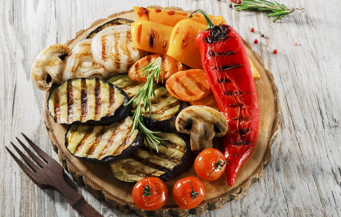 Фото обои овощи, vegetables, гриль, grilled
