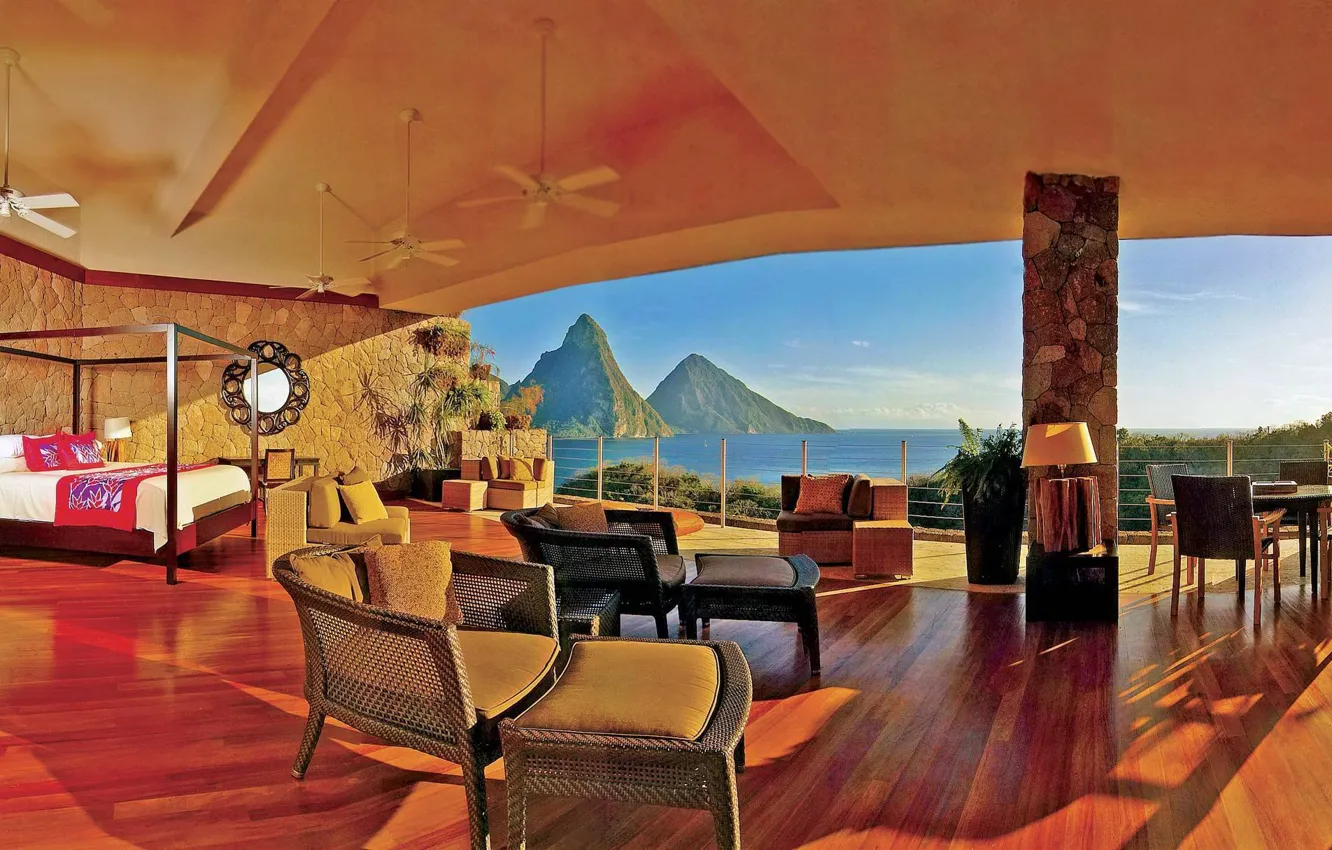 Фото обои design, interior, St.Lucia, Karibic, Kuoni hotel