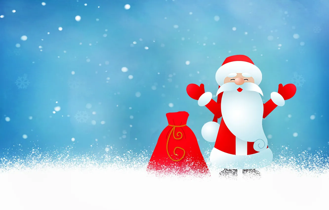 Фото обои зима, снег, красный, поза, праздник, графика, вектор, руки